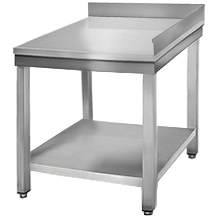 Commercial Work table Corner unit Stainless steel with Upstand 700x700x850mm |  VT77C Makfry