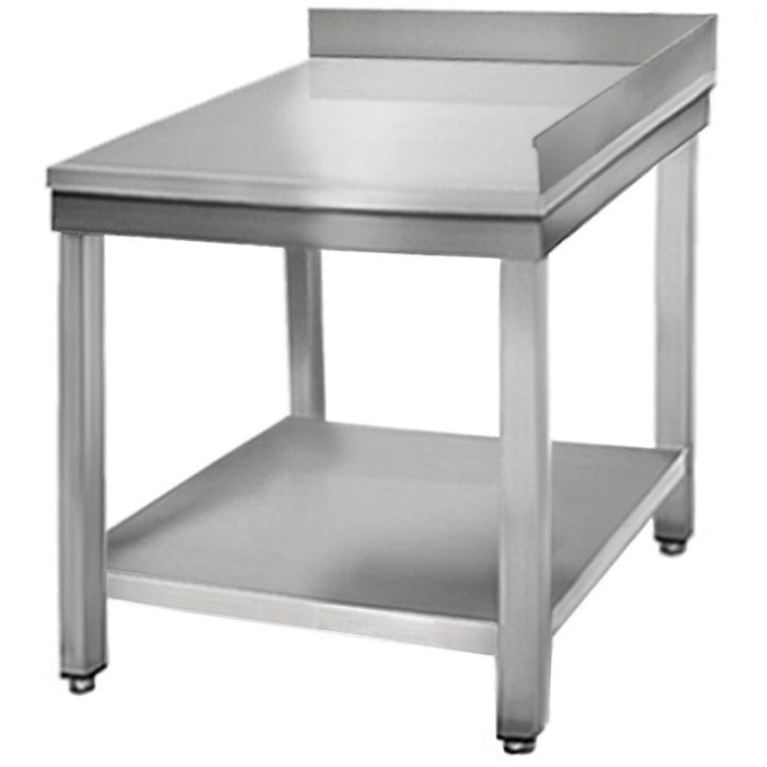B GRADE Professional Work table Corner Stainless steel Bottom shelf Upstand back/right 700x700x950mm |  THATS77C B GRADE Makfry