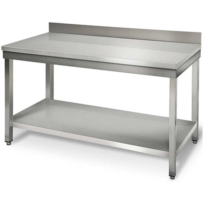 B GRADE Professional Work table Stainless steel Bottom shelf Upstand 1200x700x900mm |  VT127SLB B GRADE