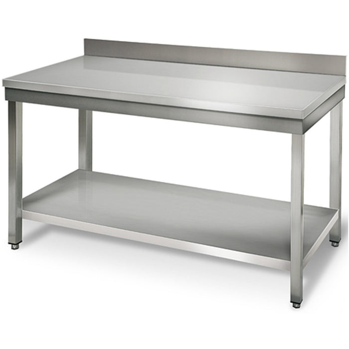 B GRADE Professional Work table Stainless steel Bottom shelf Upstand 1500x700x900mm |  VT157SLB B GRADE