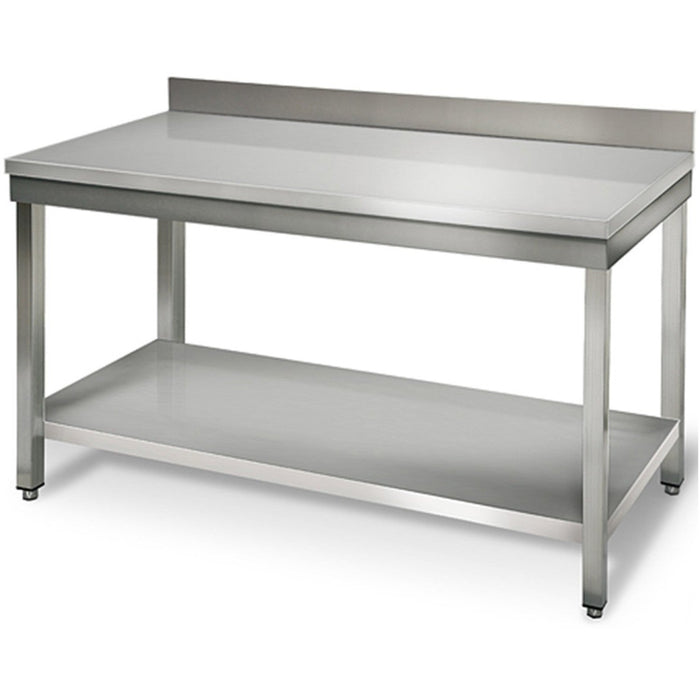 B GRADE Professional Work table Stainless steel Bottom shelf Upstand 1400x600x900mm |  VT146SLB B GRADE Makfry
