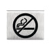 Olympia Brushed Steel No Smoking Table Sign Olympia