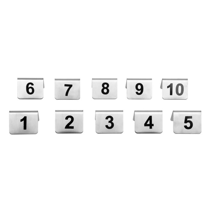 Olympia Stainless Steel Table Numbers 1-10 (10 Pack) Olympia