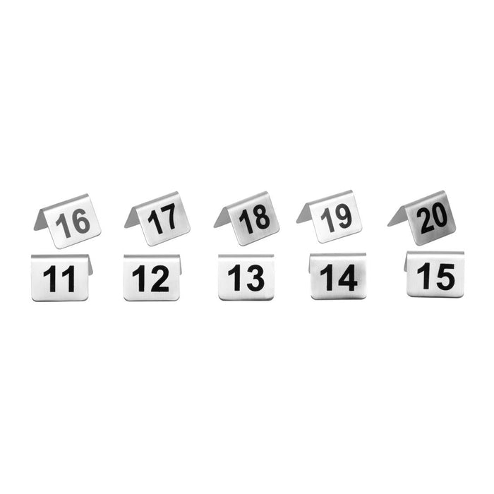 Olympia Stainless Steel Table Numbers 11-20 (10 Pack) Olympia