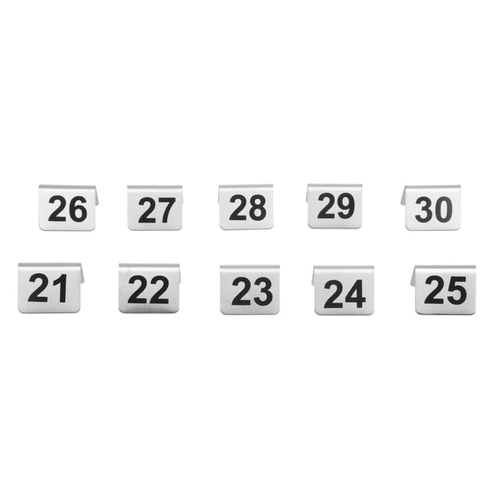 Olympia Stainless Steel Table Numbers 21-30 (10 Pack) Olympia