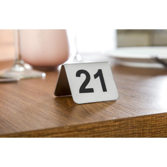 Olympia Stainless Steel Table Numbers 21-30 (10 Pack) Olympia
