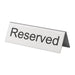 Olympia Brushed Steel Reserved Table Sign (10 Pack) Olympia