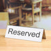 Olympia Brushed Steel Reserved Table Sign (10 Pack) Olympia