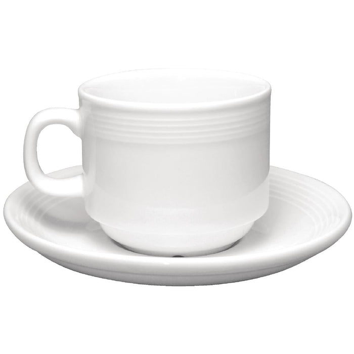Olympia Linear Stacking Tea Cups 200ml 7oz (12 Pack) Olympia