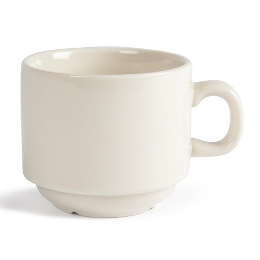 Olympia Ivory Stacking Tea Cups 206ml 7.5oz (12 Pack) Olympia