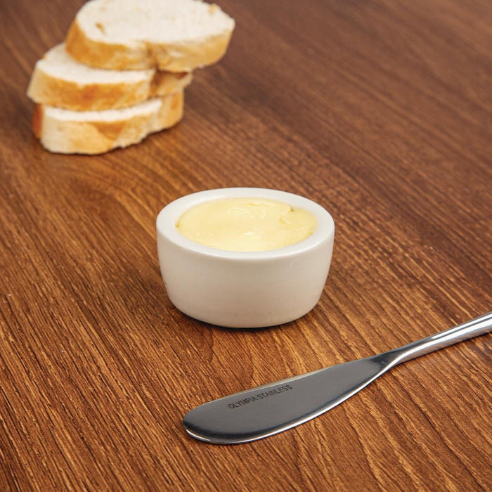 Olympia Ivory Butter Dish 56mm (12 Pack) Olympia