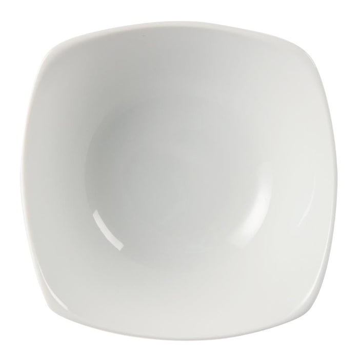 Olympia Whiteware Rounded Square Bowls 140mm (12 Pack) Olympia