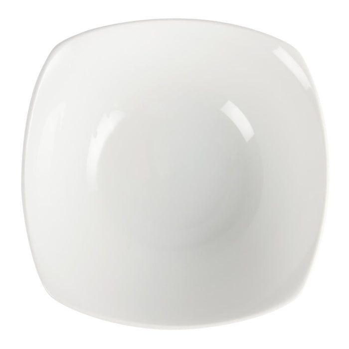 Olympia Whiteware Rounded Square Bowls 180mm (12 Pack) Olympia
