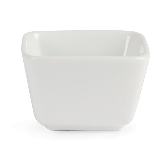 Olympia Whiteware Tall Square Mini Dishes 75mm (12 Pack) Olympia