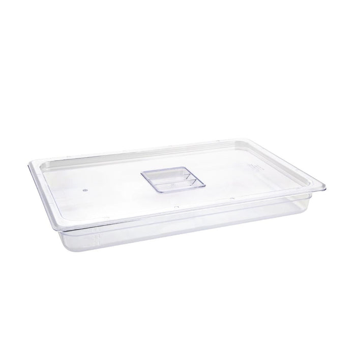 Vogue Polycarbonate 1/1 Gastronorm Container 65mm Clear Vogue