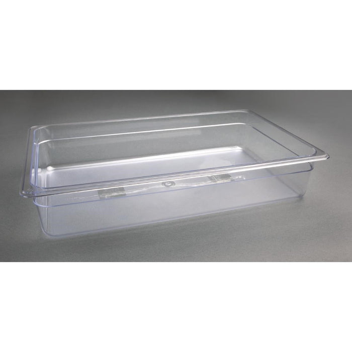 Vogue Polycarbonate 1/1 Gastronorm Container 100mm Clear Vogue