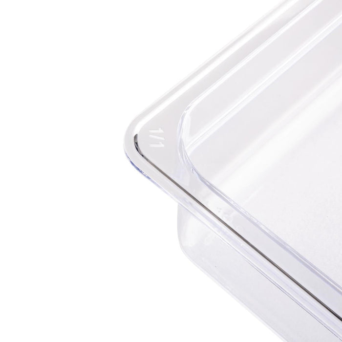 Vogue Polycarbonate 1/1 Gastronorm Container 200mm Clear Vogue