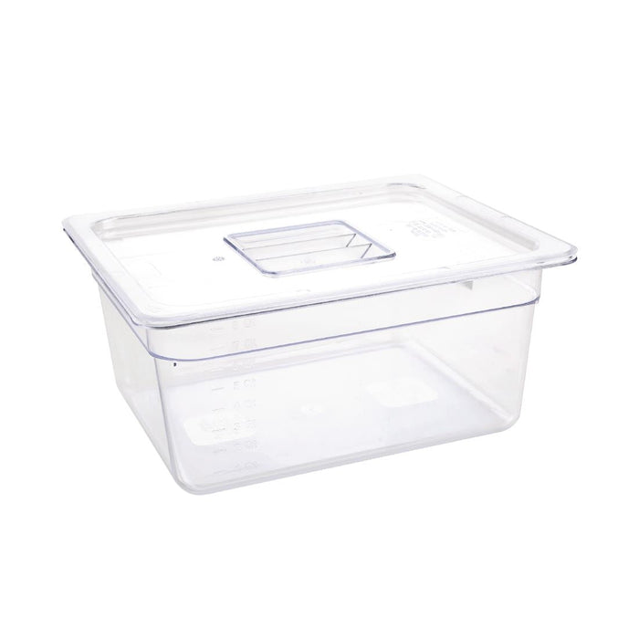 Vogue Polycarbonate 1/2 Gastronorm Container 150mm Clear Vogue