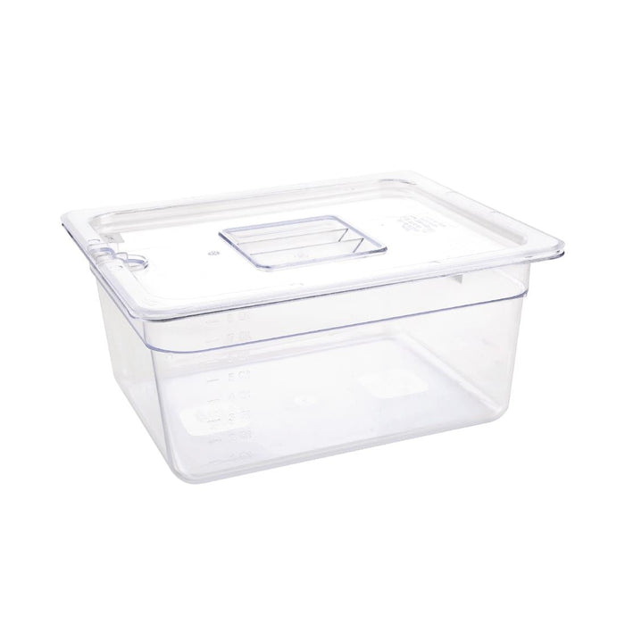 Vogue Polycarbonate 1/2 Gastronorm Container 150mm Clear Vogue