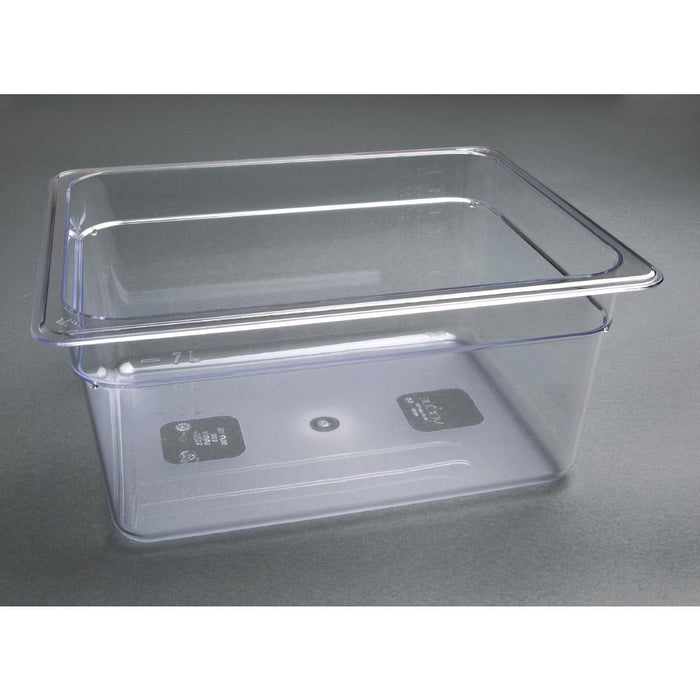 Vogue Polycarbonate 1/2 Gastronorm Container 150mm Clear Vogue