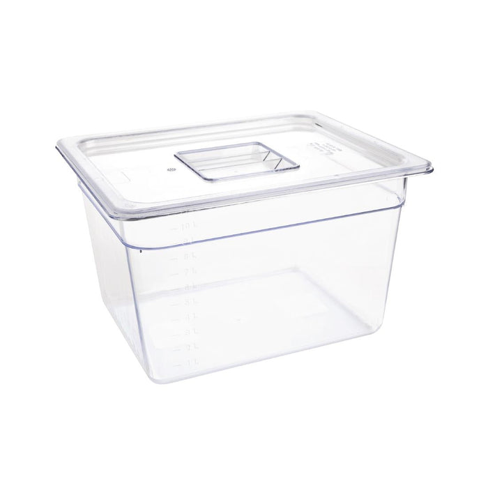 Vogue Polycarbonate 1/2 Gastronorm Container 200mm Clear Vogue
