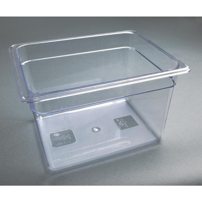 Vogue Polycarbonate 1/2 Gastronorm Container 200mm Clear Vogue