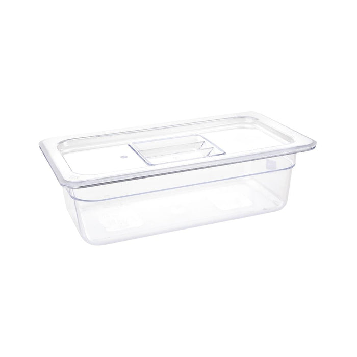 Vogue Polycarbonate 1/3 Gastronorm Container 100mm Clear Vogue