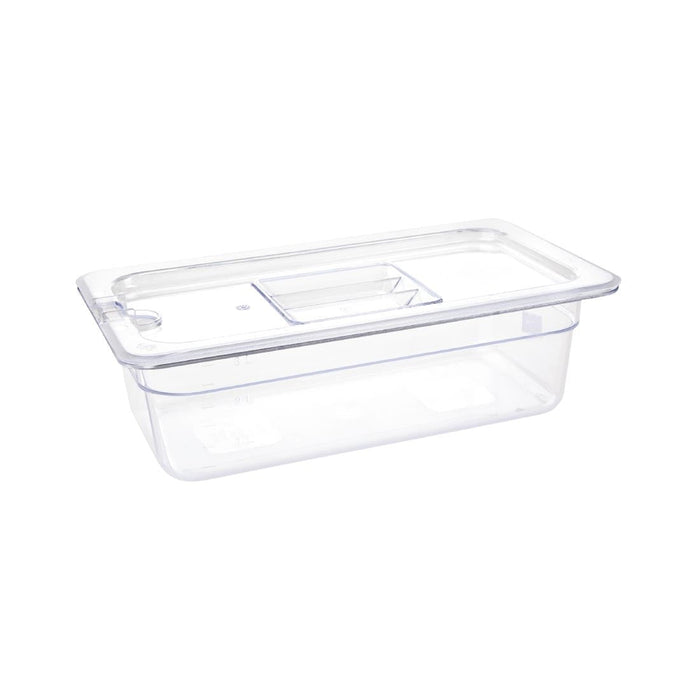 Vogue Polycarbonate 1/3 Gastronorm Container 100mm Clear Vogue