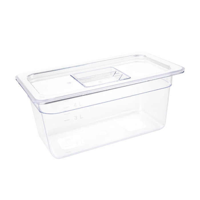 Vogue Polycarbonate 1/3 Gastronorm Container 150mm Clear Vogue