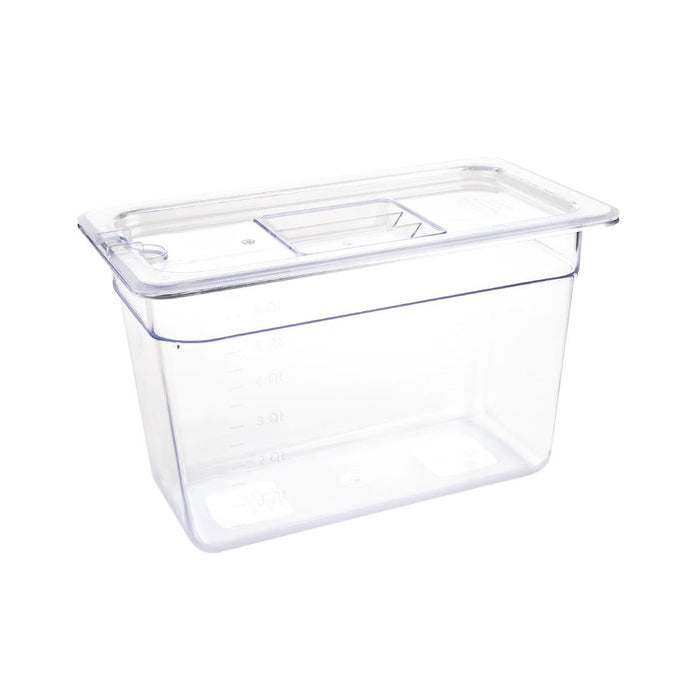 Vogue Polycarbonate 1/3 Gastronorm Container 200mm Clear Vogue