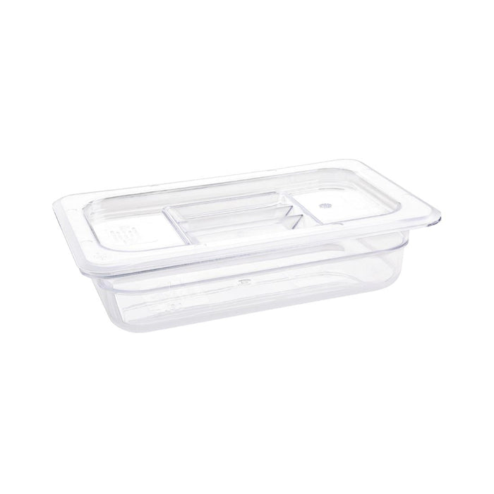 Vogue Polycarbonate 1/4 Gastronorm Container 65mm Clear Vogue
