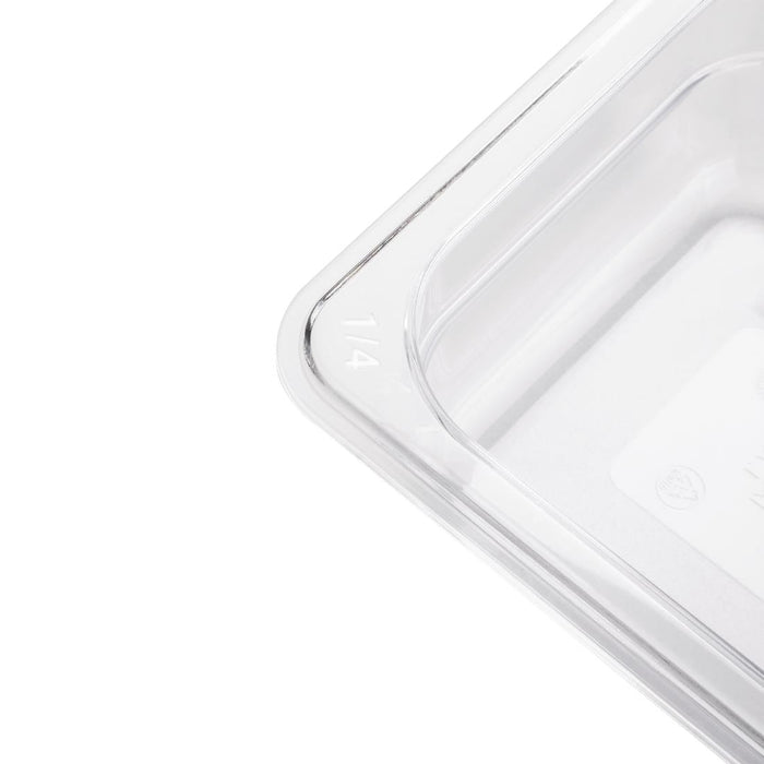 Vogue Polycarbonate 1/4 Gastronorm Container 65mm Clear Vogue