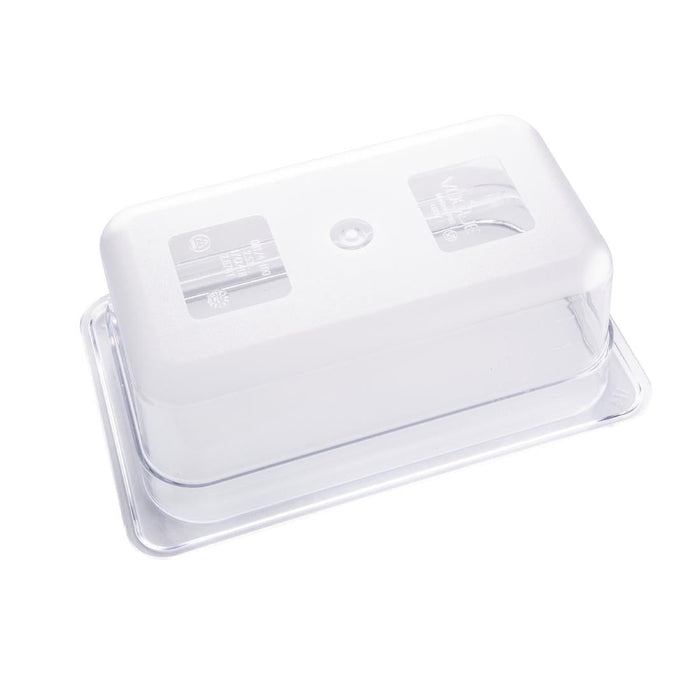Vogue Polycarbonate 1/4 Gastronorm Container 100mm Clear Vogue