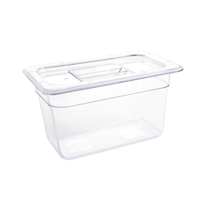 Vogue Polycarbonate 1/4 Gastronorm Container 150mm Clear Vogue