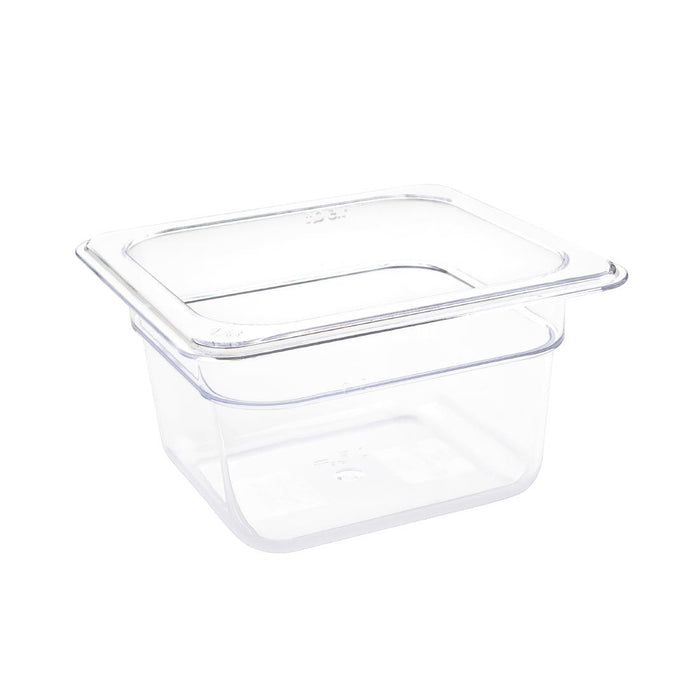 Capacity: 1.6Ltr. GN 1/6. Sixth Size. Depth: 100mm