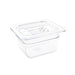 Vogue Polycarbonate 1/6 Gastronorm Container 100mm Clear Vogue