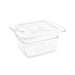 Vogue Polycarbonate 1/6 Gastronorm Container 100mm Clear Vogue