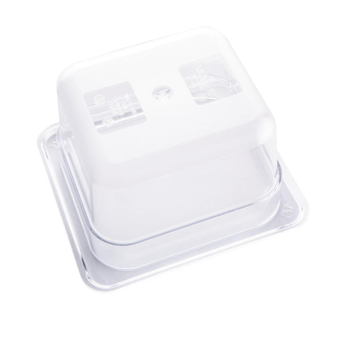 Vogue Polycarbonate 1/6 Gastronorm Container 100mm Clear Vogue