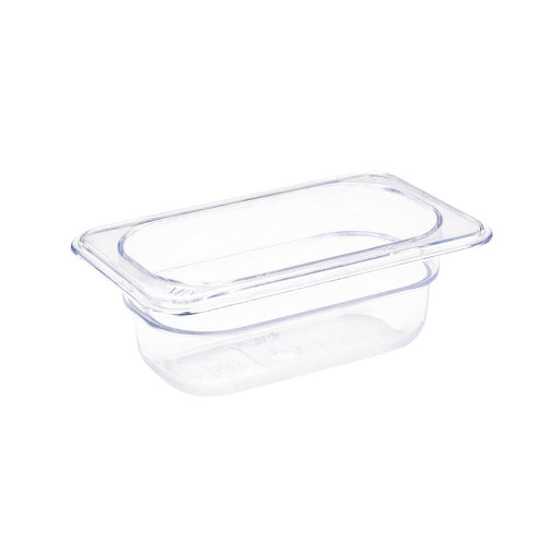 Capacity: 0.60Ltr. GN 1/9. Ninth Size. Clear. 65mm depth