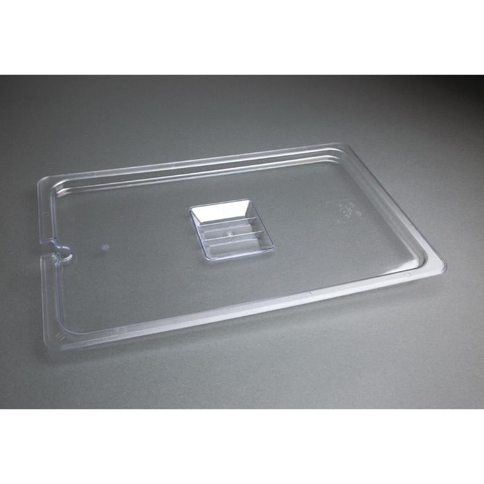 Vogue Polycarbonate 1/1 Gastronorm Lid Notched Vogue