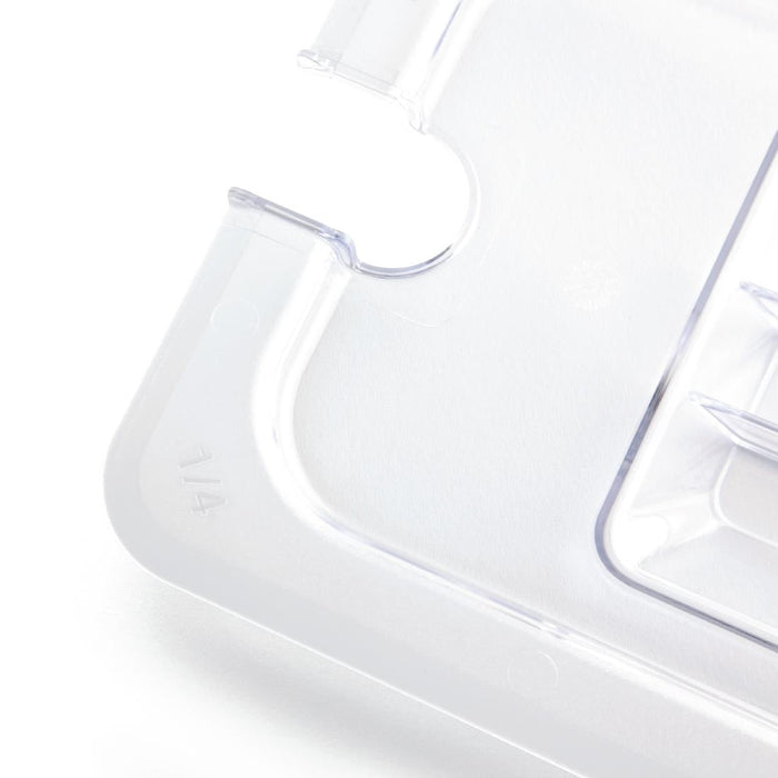Vogue Polycarbonate 1/4 Gastronorm Lid Notched Vogue