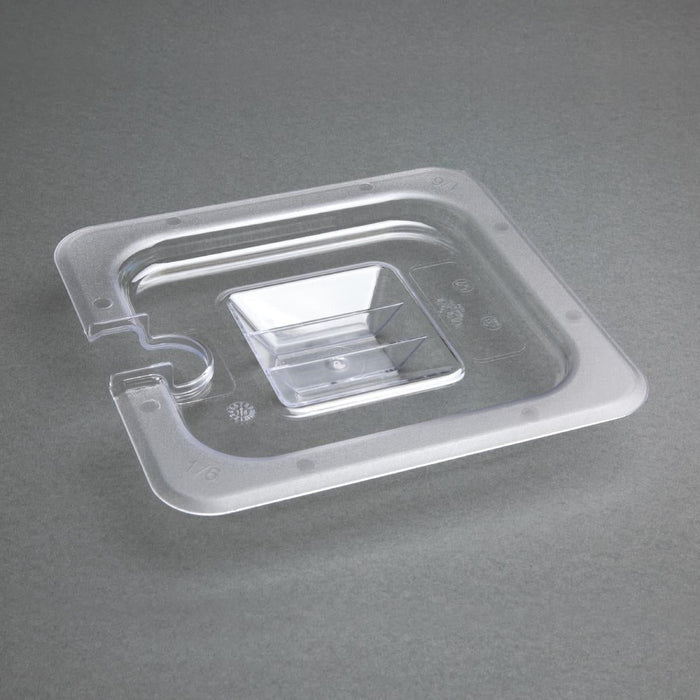 Vogue Polycarbonate 1/6 Gastronorm Lid Notched Vogue