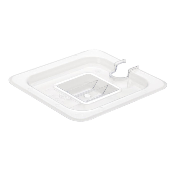 Vogue Polycarbonate 1/6 Gastronorm Lid Notched Vogue