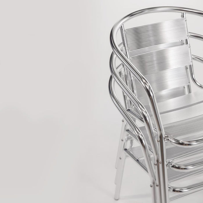 Bolero Aluminium Stacking Chairs (4 Pack) Bolero