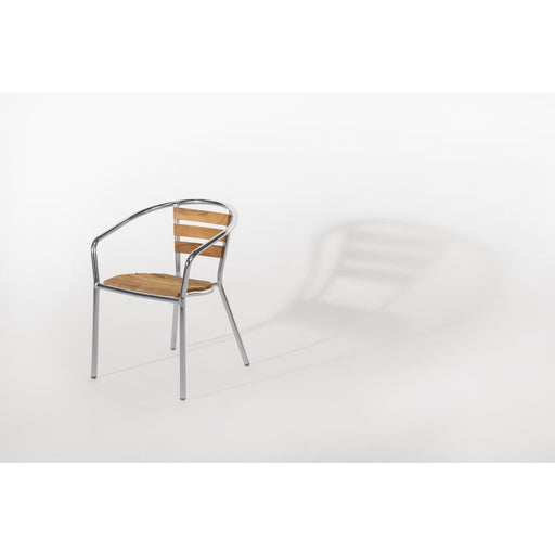 Bolero Aluminium and Ash Chairs (4 Pack) Bolero