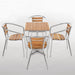 Bolero Aluminium and Ash Chairs (4 Pack) Bolero
