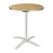 Aluminium Frame. Ash Wood Top. Dimensions: 720(H) x 600(Ø)mm