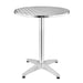 Aluminium Frame. Stainless Steel Top. Dimensions: 720(H) x 800(Ø)mm
