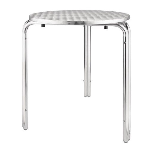 Aluminium Frame. Stainless Steel Top. 720(H) x 600(Ø)mm