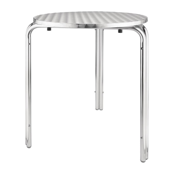Aluminium Frame. Stainless Steel Top. 720(H) x 600(Ø)mm